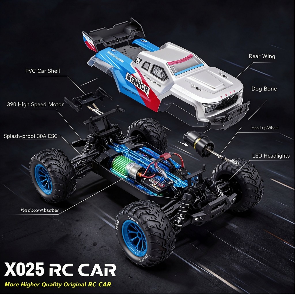 Camioneta RC X025, escala 1:16 - Rc Hobby Grade Truck reseña y precio